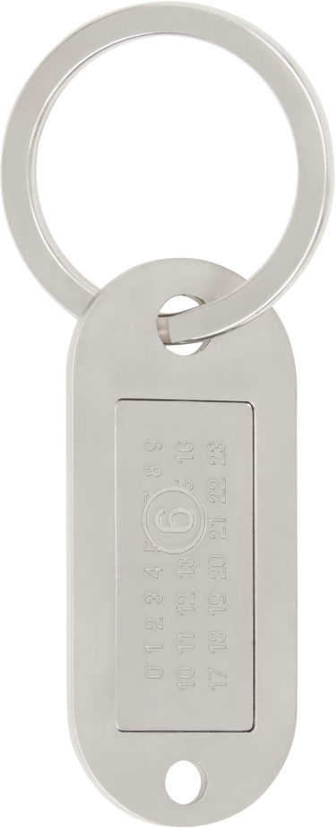 Nøgleringe Maison Margiela MM6 Maison Margiela Numbers Keychain Metalisk | SM6UA0014 P7210, 0