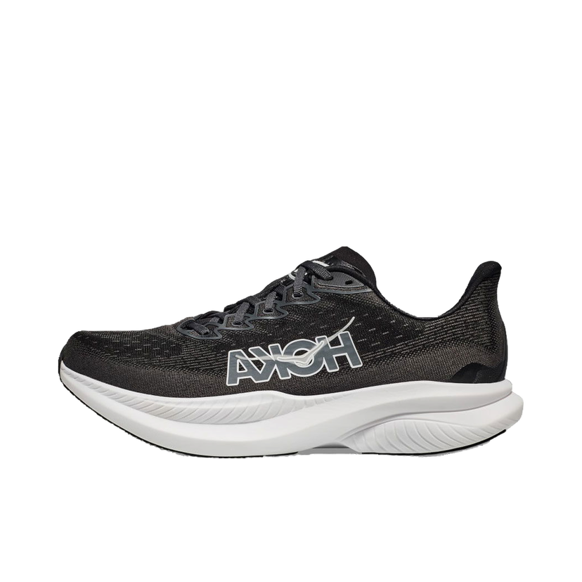 Løbe Hoka One One Mach 6 Black White (Women's) Sort | 1147810-BWHT