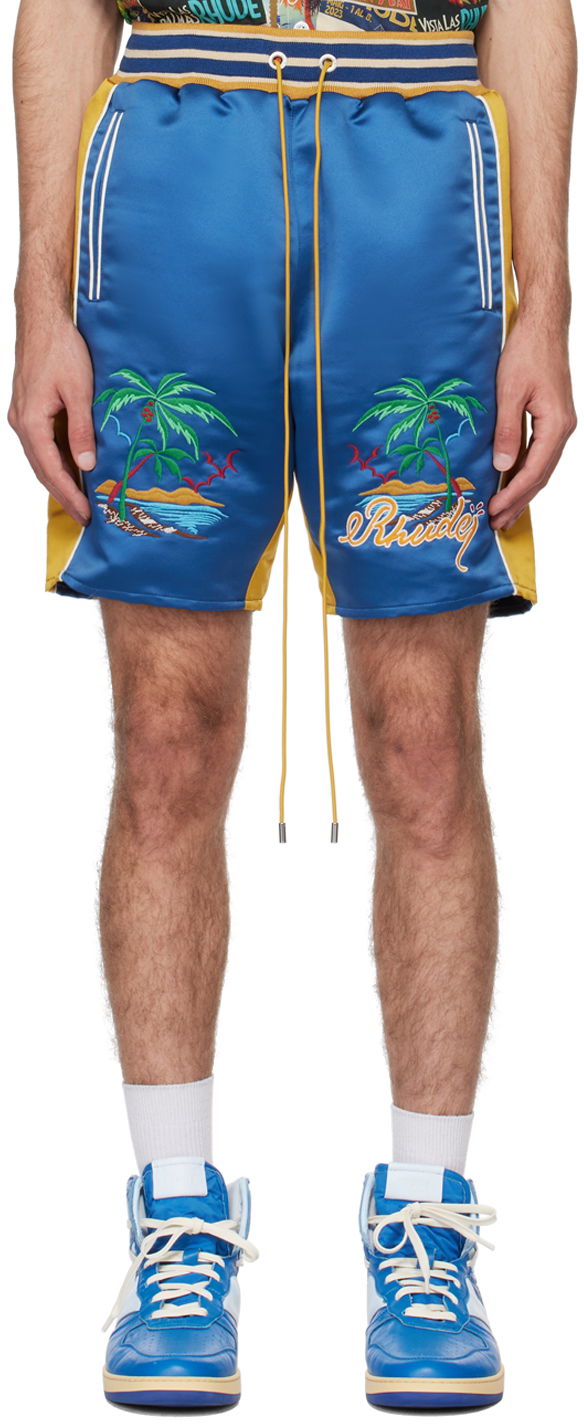 Shorts Rhude Souvenir Shorts Blå | RHPS24SH07613133, 0
