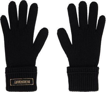 Handsker Burberry Burberry Wool Gloves with Logo Patch Sort | 8114593, 0