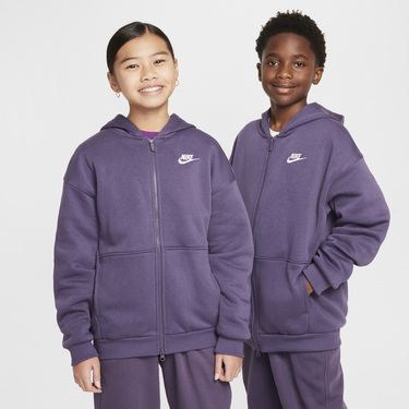 Sweatshirt Nike Nike Sportswear Club Fleece Full-Zip Hoodie Lilla | FD2931-573, 0