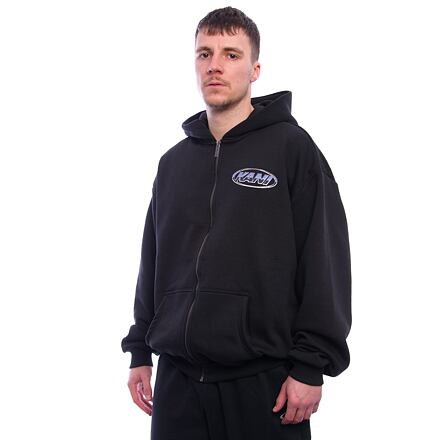 Sweatshirt Karl Kani Karl Kani Woven Signature Chrome Zip Hoodie Sort | KK-60220175