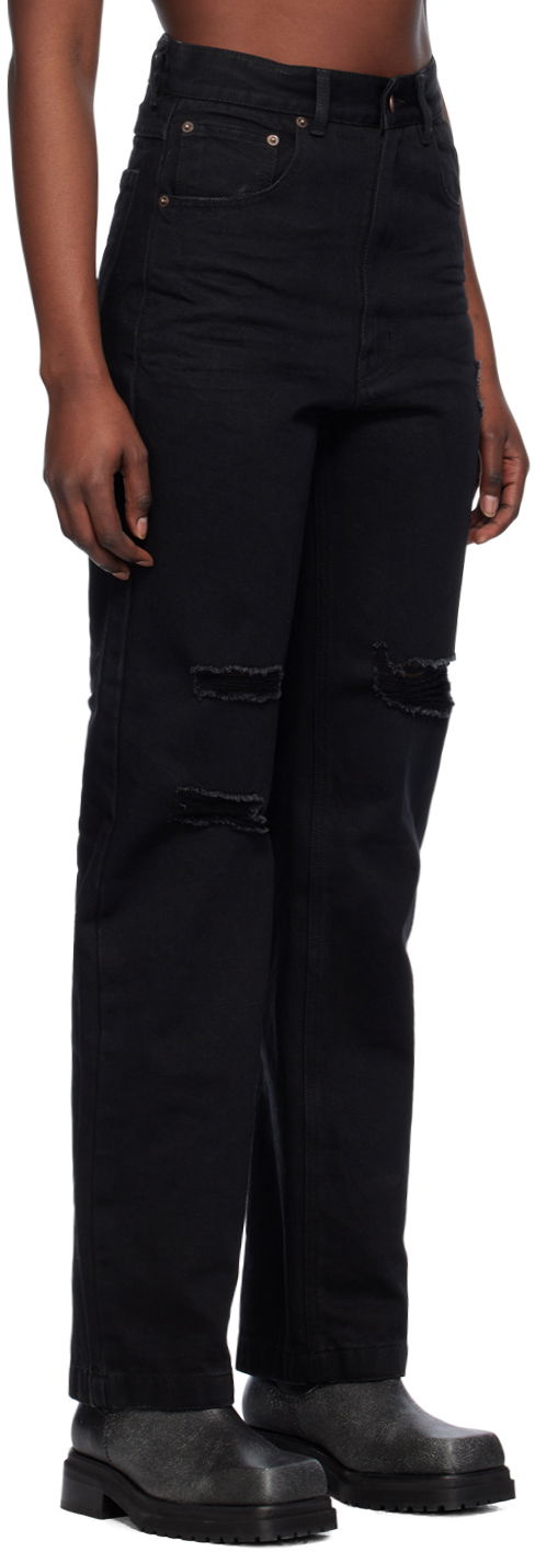Jeans We11done Distressed Jeans Sort | WD-DP0-24-330-W-BK, 1