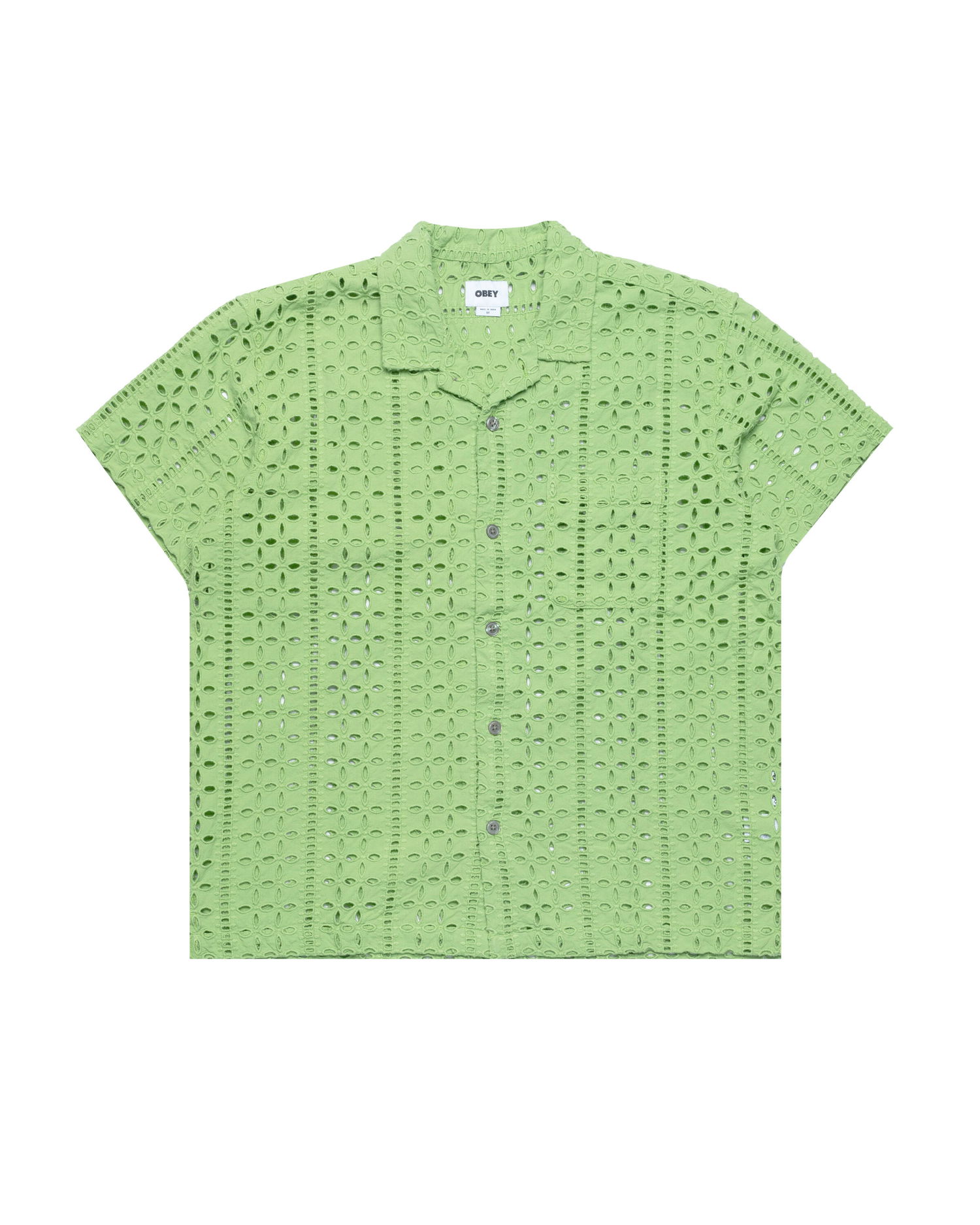 Skjorte OBEY Obey Ayers Woven Shirt Grøn | 181210428-PGR, 0