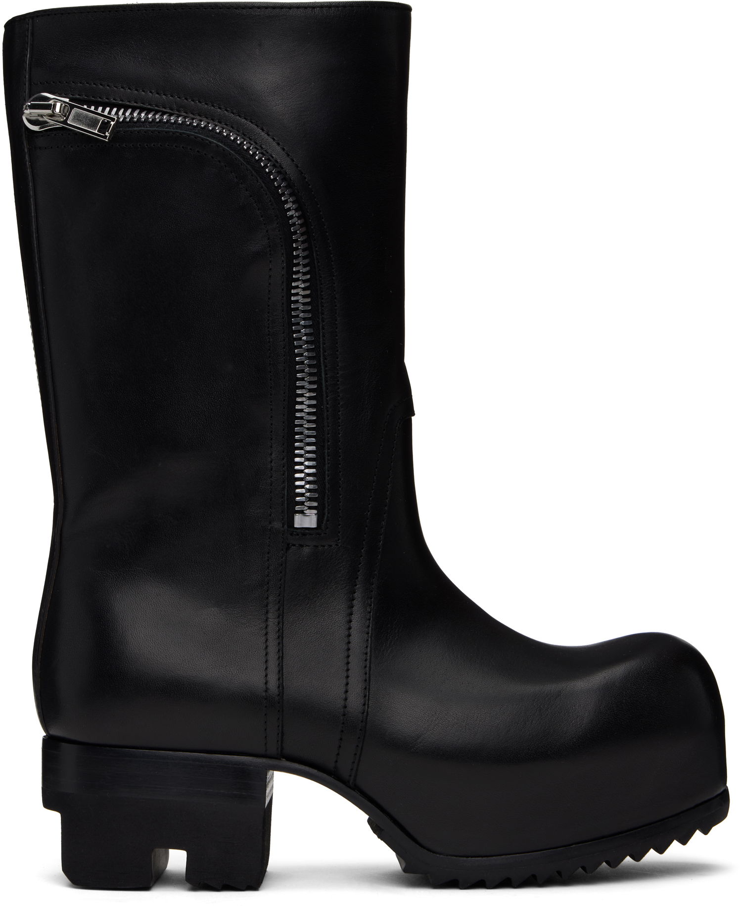 Frakker Rick Owens Rick Owens Hollywood Bauhaus Ballast Pull Boots Sort | RP01E7872 LOO, 0