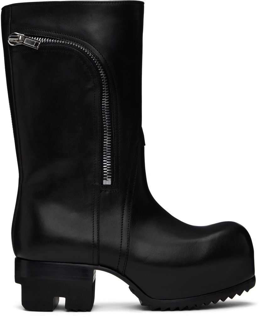 Frakker Rick Owens Rick Owens Hollywood Bauhaus Ballast Pull Boots Sort | RP01E7872 LOO