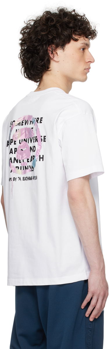 T-shirt AAPE by A Bathing Ape AAPE by A Bathing Ape AAPEUNVS Moonface Logo T-Shirt Hvid | AAPTEM1646XXNWHX, 2