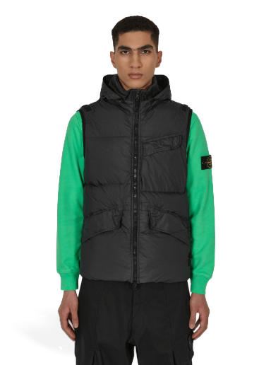 Vest Stone Island Garment Dyed Crinkle Reps R-NY Down Vest Sort | 7715G0123 V0029