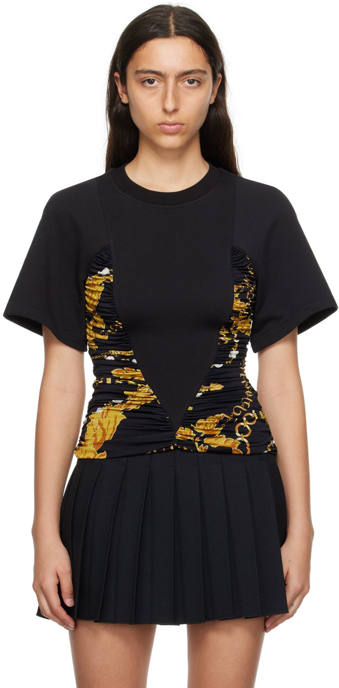 T-shirt Versace Jeans Couture Organzino T-Shirt Sort | E75HAH611_EJS204, 0