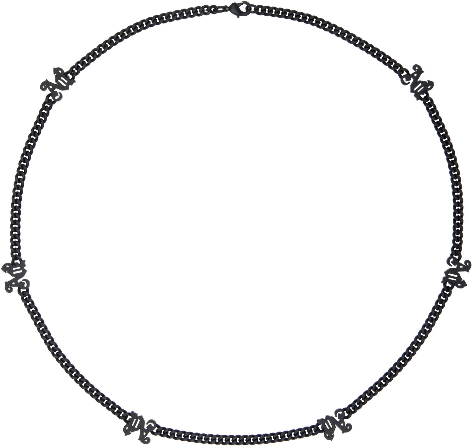 Halskæde Palm Angels Chain Necklace With Monogram Sort | PMOB121F24MAT0011010, 0