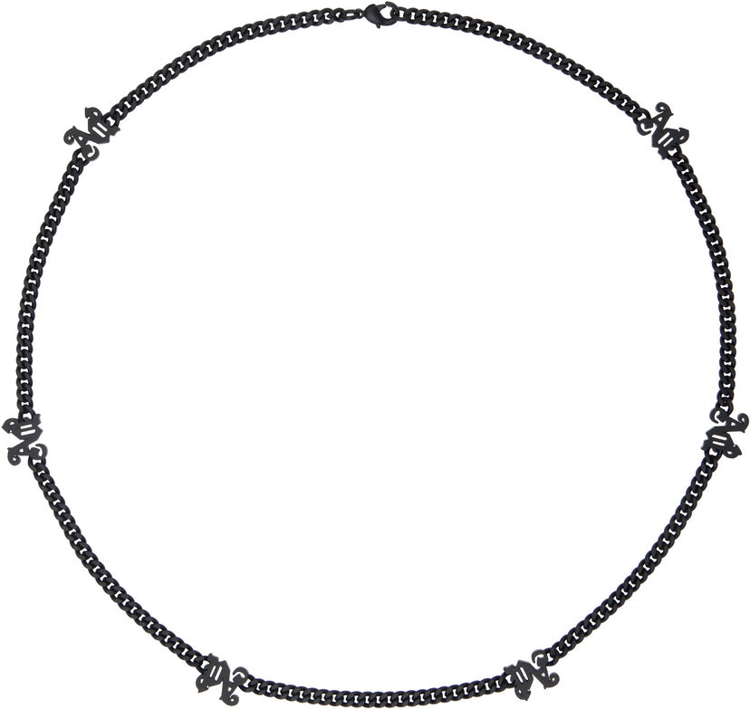 Halskæde Palm Angels Chain Necklace With Monogram Sort | PMOB121F24MAT0011010