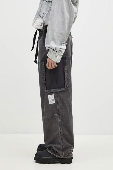 Cargo bukser Maison MIHARA YASUHIRO Satin Cargo Pants Sort | J13PT171, 1