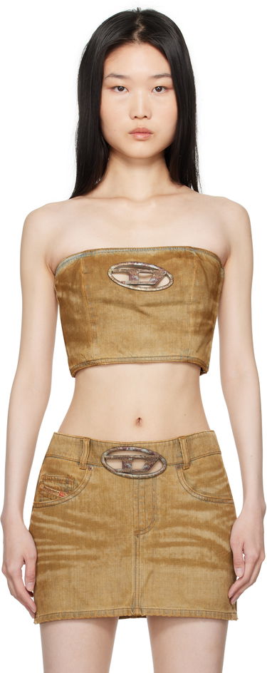 Crop top Diesel Denim Tube Top Brun | A15838 0AJET, 0