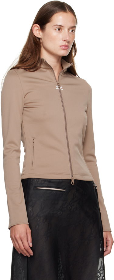Jakke Courrèges Courrèges Biker Track Jacket Beige | 325JVE133JS0250, 1