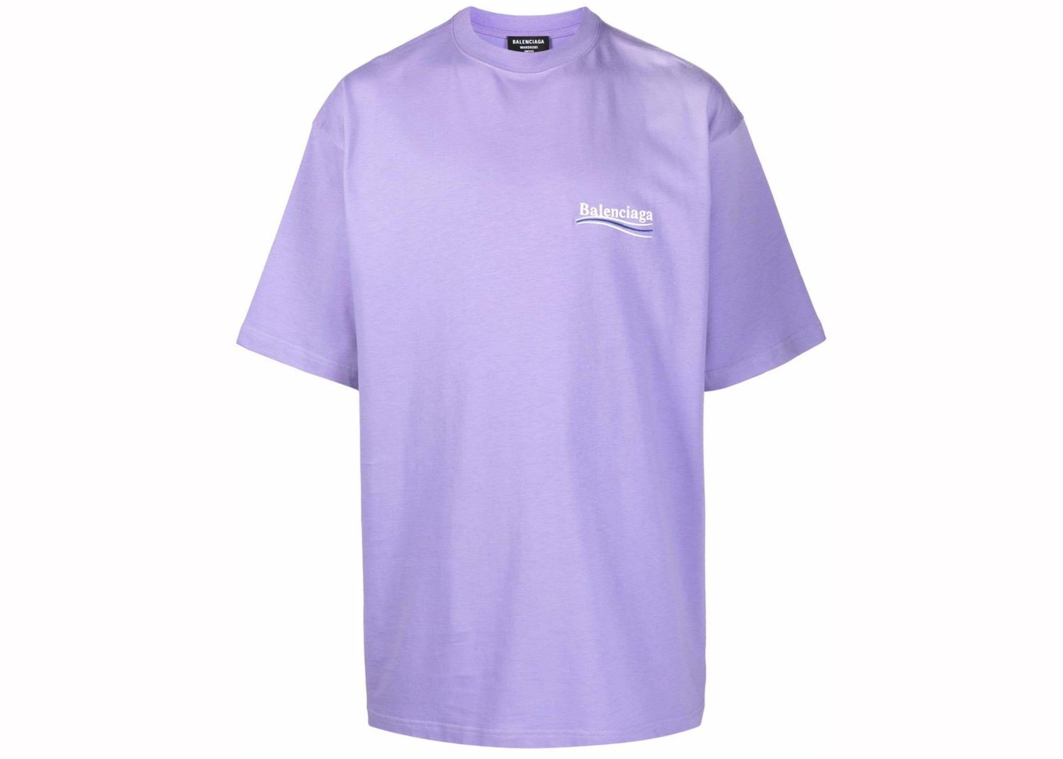 T-shirt Balenciaga Political Campaign Oversized Logo-Print T-shirt Purple Lilla | 641675TKVJ13072, 0