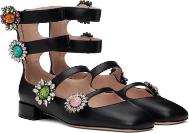Sneakers og sko Valentino Valentino Garavani Preshoes Ballerinas with Crystal Embellishments Sort | 6W2S0LL9DHS, 3