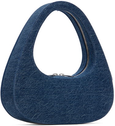 Håndtaske Coperni Coperni Denim Baguette Swipe Bag Blå | COPBA04252, 2