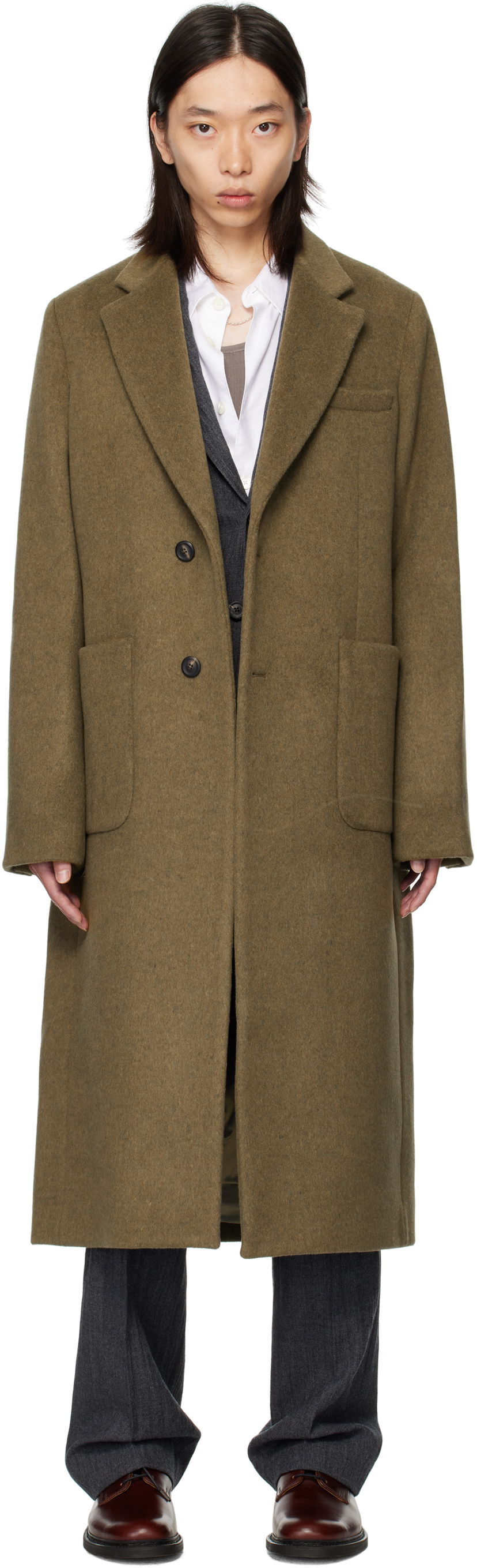 Frakker OUR LEGACY Our Legacy Robe Overcoat Grøn | M4251RD