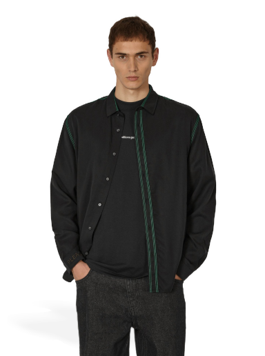 Skjorte Pleasures Life Button Down Sort | P23F014 BLACK
