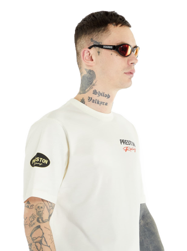 T-shirt HERON PRESTON Preston Racing Short Sleeve Tee Hvid | HMAA032S23JER0080110