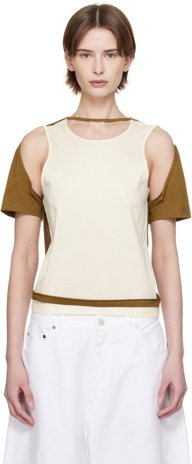 Tanktop Eckhaus Latta Eckhaus Latta Hugging Sleeveless T-Shirt Beige | 1203-EL-PS25-C -, 0