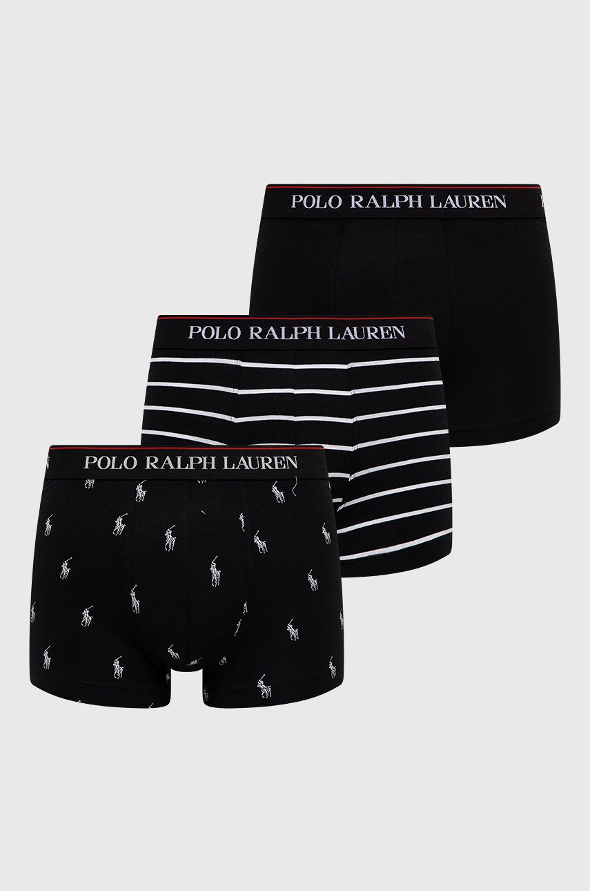 Boksere Polo by Ralph Lauren Classic Trunk 3Pack Sort | 714830299009, 0