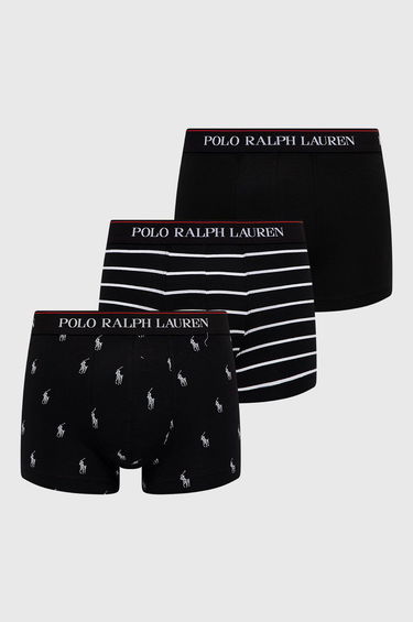 Boksere Polo by Ralph Lauren Classic Trunk 3Pack Sort | 714830299009, 0