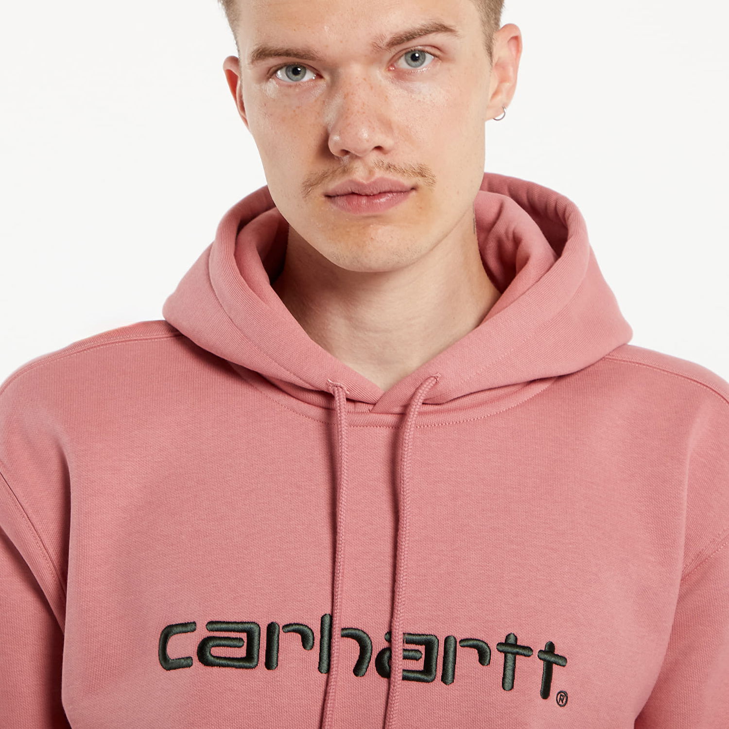 Sweatshirt Carhartt WIP Hooded Sweat UNISEX Dusty Rose/ Sycamore Tree Lyserød | I030547.2DGXX, 1