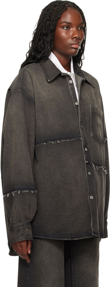 Skjorte Maison Margiela MM6 Maison Margiela Long-Sleeved Reconstructed Denim Shirt Sort | SH2DT0009 S30848, 1