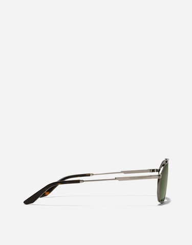 Solbriller Dolce & Gabbana Metal Classic Geometric Double Bridge Sunglasses Metalisk | VG2328VM4719V000, 2