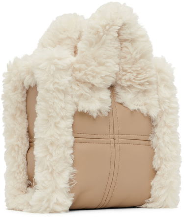 Mulepose STAND STUDIO Stand Studio Lizzie Shearling Tote Bag Beige | 61776-9590, 2