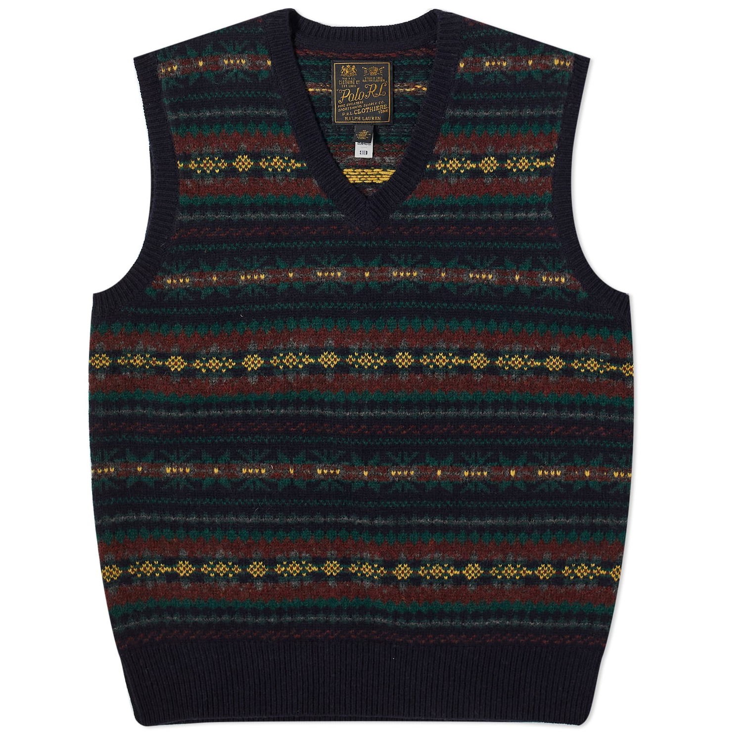Sweater Polo by Ralph Lauren Fair Isle Knit Vest Mørkeblå | 710917336001, 0