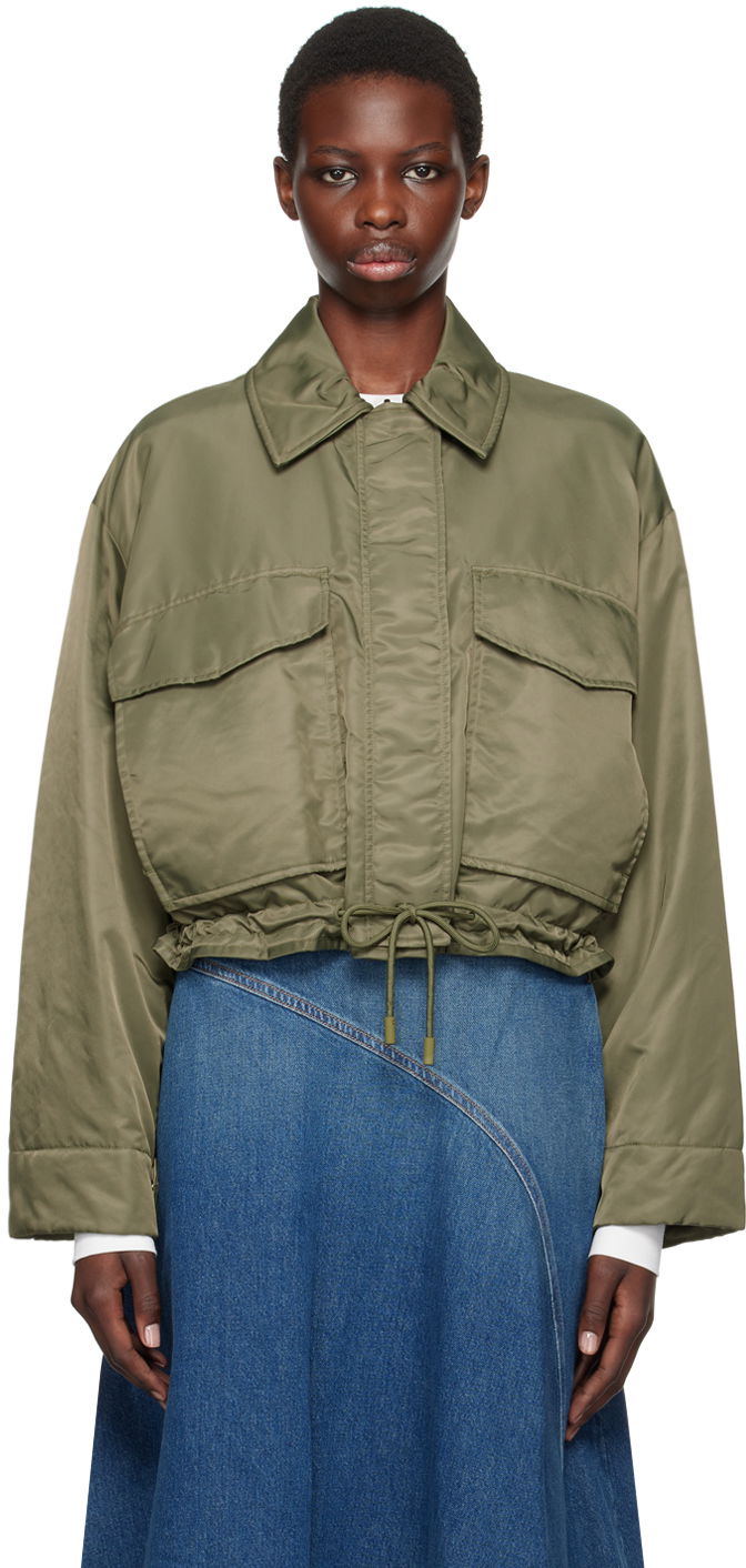 Bomberjakke Max Mara Weekend Max Mara Water-Repellent Reversible Bomber Jacket Grøn | 2425486031600