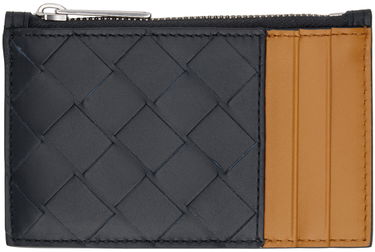 Tegnebog Bottega Veneta Intrecciato Zipped Card Holder Mørkeblå | 755985 VCPQ5, 0