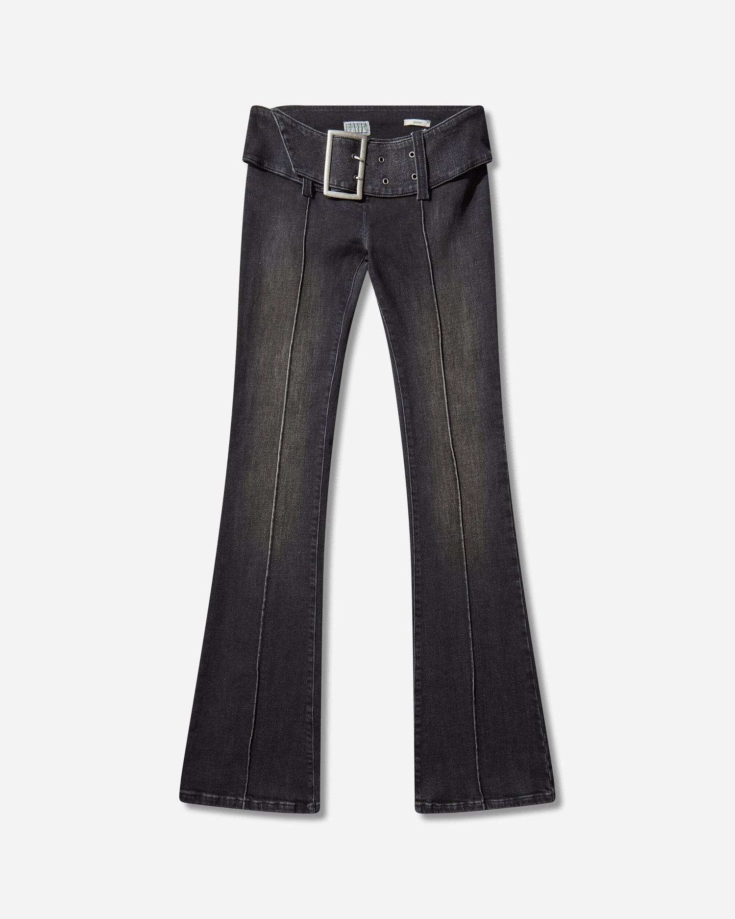 Jeans GUESS Belted Bootcut Pants Sanded Wash Sort | W5BA2ED0231 GUBS, 1