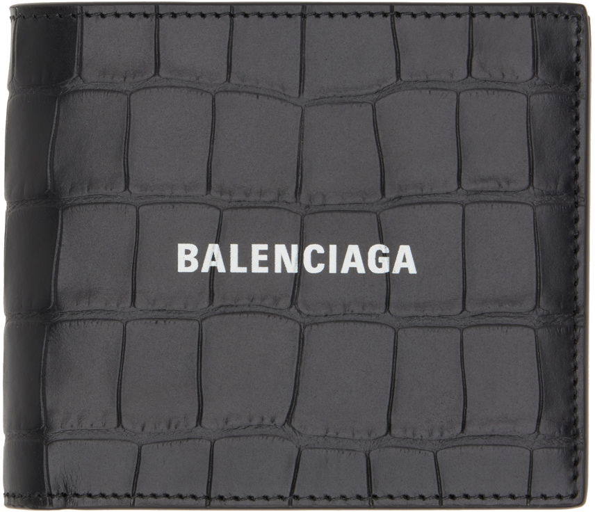 Tegnebog Balenciaga Croc Cash Wallet Sort | 594315-1ROP3-1000, 0