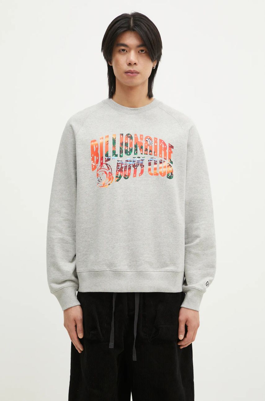 Sweater BILLIONAIRE BOYS CLUB Billionaire Boys Club Tropical Island Fill Arch Logo Crewneck Sweatshirt Grå | B24439, 0