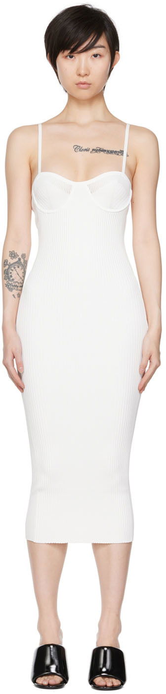 Kjole Helmut Lang Helmut Lang Bra Midi Dress Hvid | M04HW702