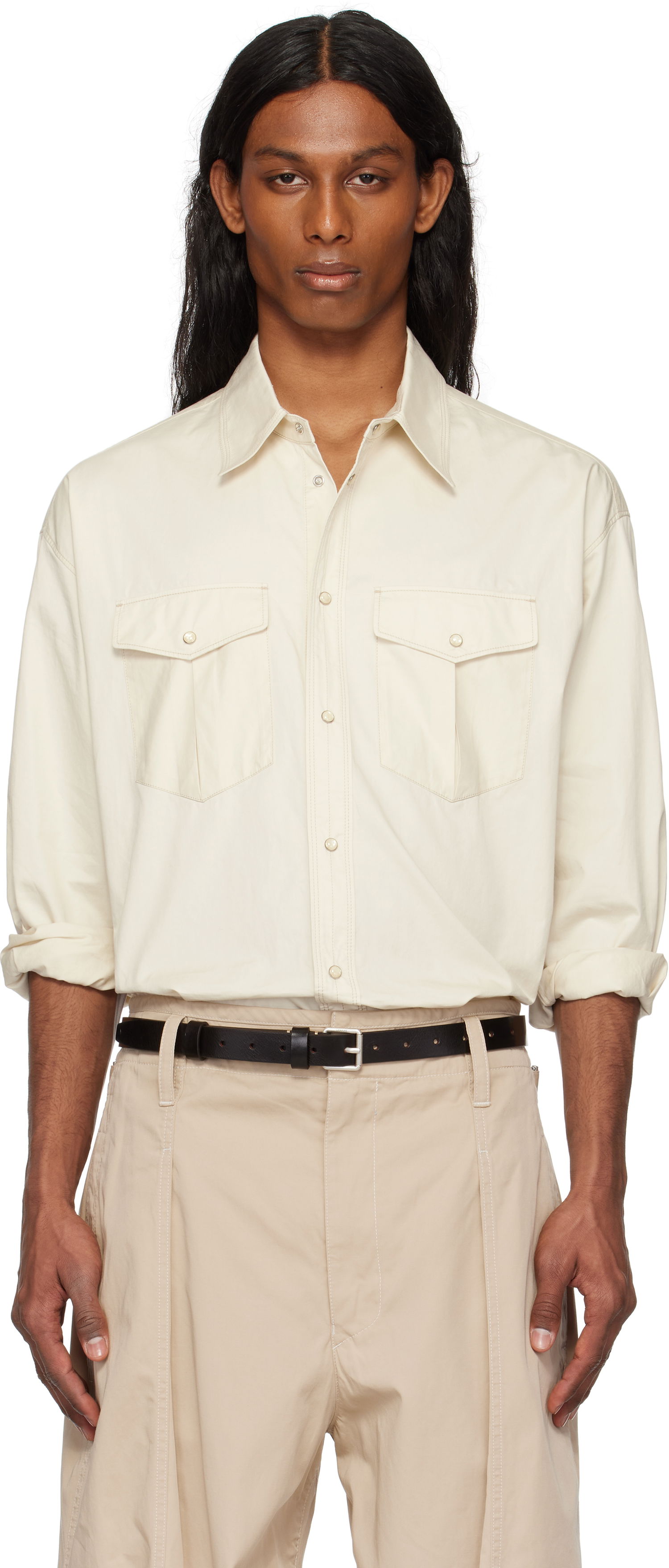 Skjorte LEMAIRE Lemaire Western Shirt Beige | SH1145 LF1207, 0