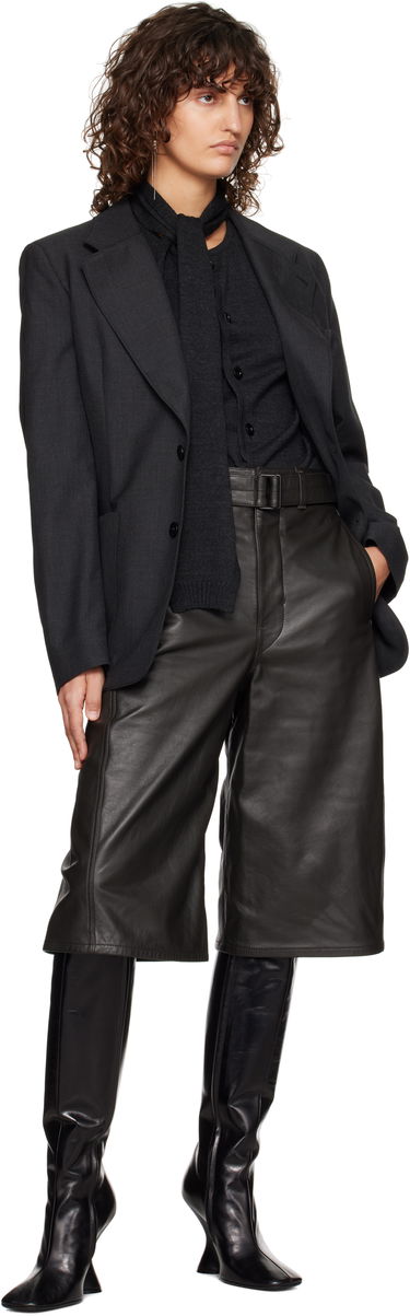 Jakke LEMAIRE LEMAIRE Single-Breasted Fitted Blazer Sort | JA1048 LF414, 3