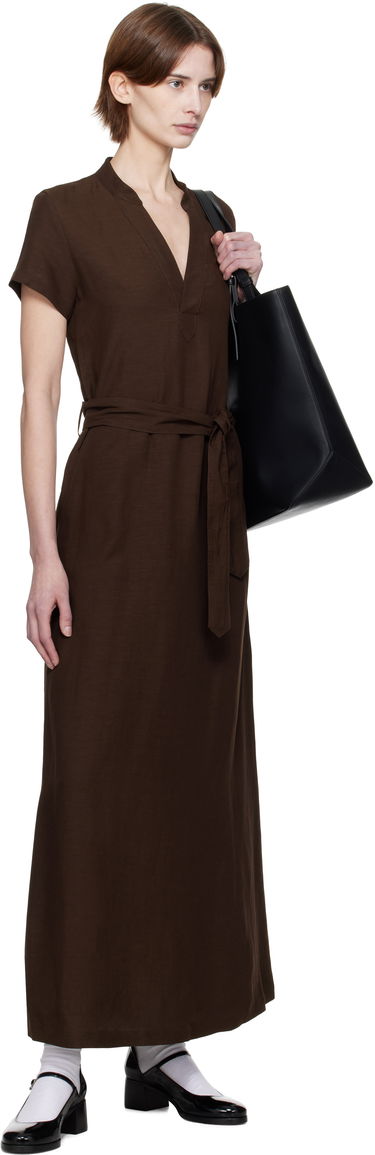 Kjole A.P.C. A.P.C. Annelie Midi Dress Brun | VIALV-F35040, 3