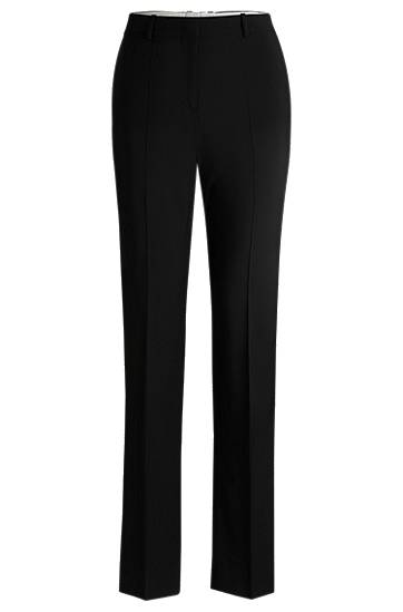 Bukser BOSS Regular-Fit Virgin Wool Trousers Sort | 50490045, 0