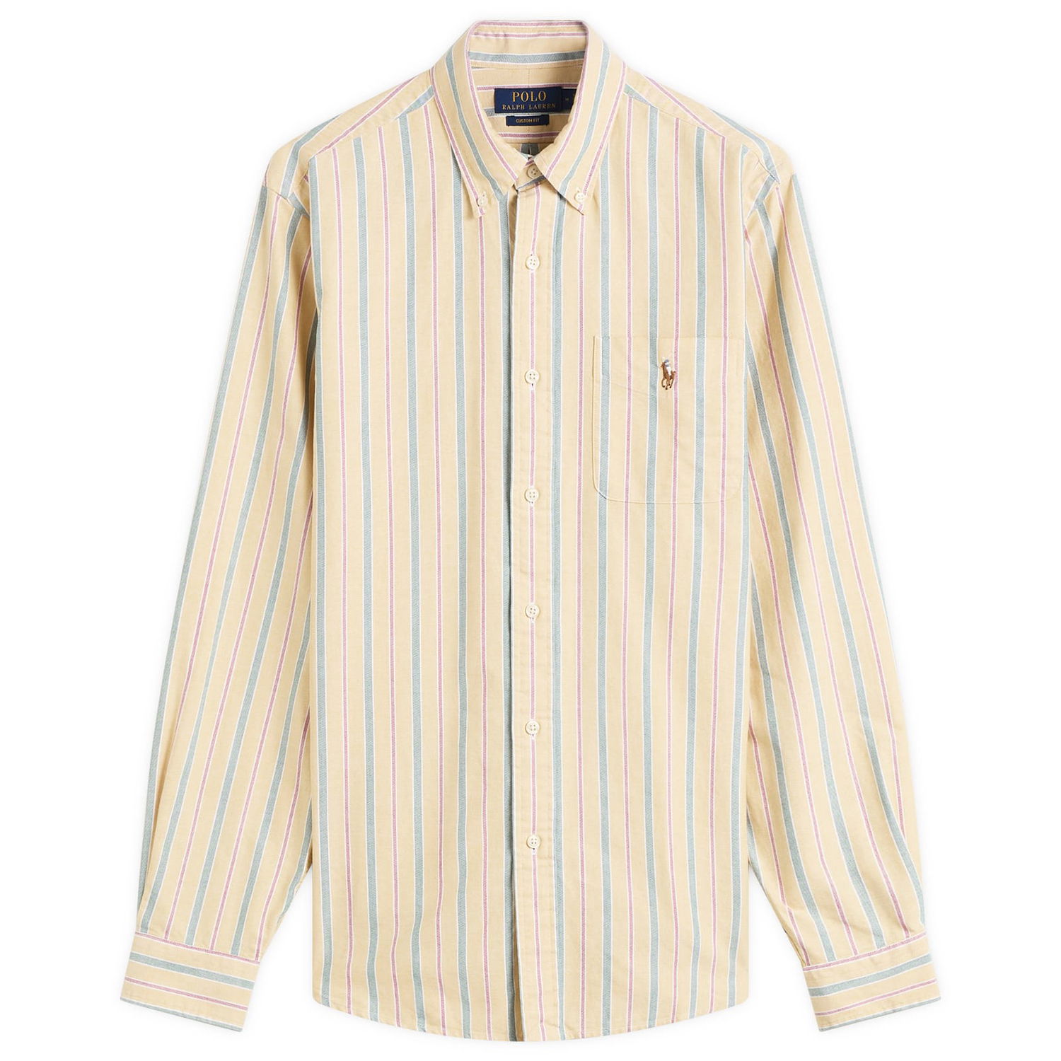 Skjorte Polo by Ralph Lauren Polo Ralph Lauren Button Down Stripe Oxford Shirt Flerfarvet | 710P00630002-YEL, 0