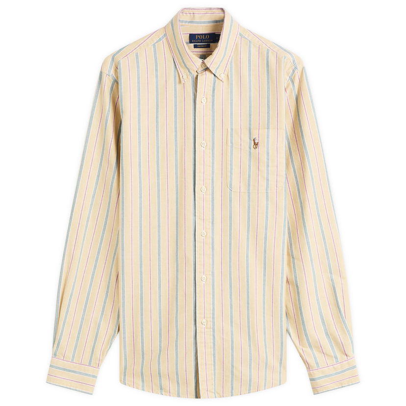 Skjorte Polo by Ralph Lauren Polo Ralph Lauren Button Down Stripe Oxford Shirt Flerfarvet | 710P00630002-YEL