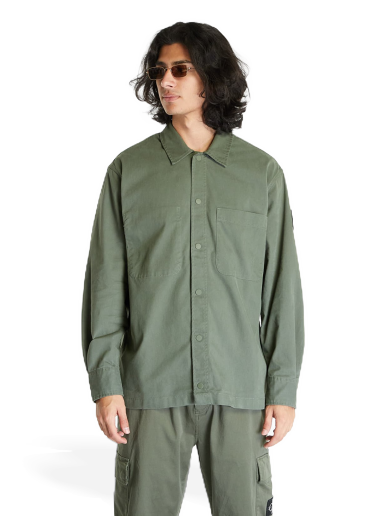 Skjorte CALVIN KLEIN Jeans Topstitch Woven Shirt Green Grøn | J30J323968 LLP