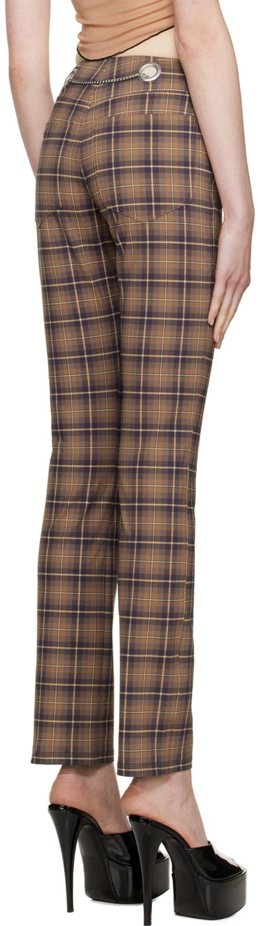 Bukser Miaou Miaou Tommy Plaid Trousers with Chain Brun | 1004PTCHP, 2