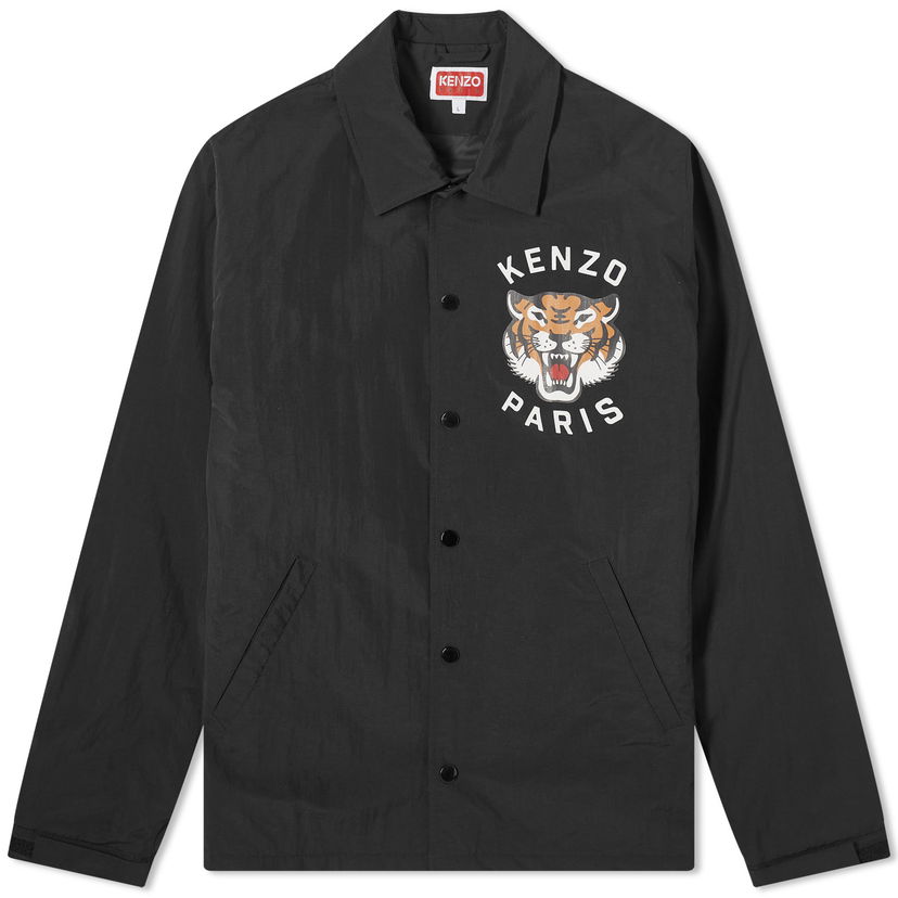 Jakke KENZO Lucky Tiger Padded Coach Jacket Sort | FE55BL0629NG-99
