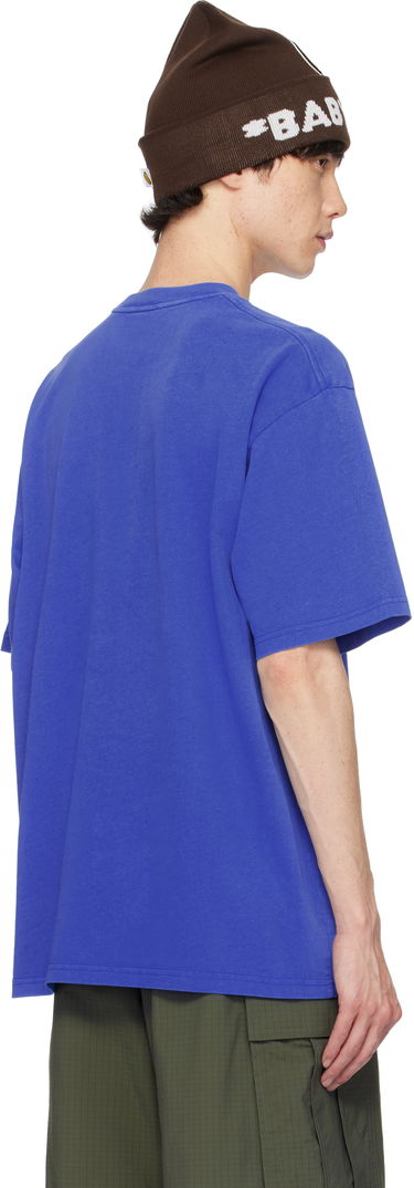 T-shirt BAPE Garment Dye College Relaxed Fit T-Shirt Blå | 001CSK801314M, 2