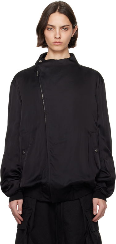 Bomberjakke Rick Owens Rick Owens Washed Charmeuse Anthem Bomber Jacket Sort | RO01E7785 SCH, 0