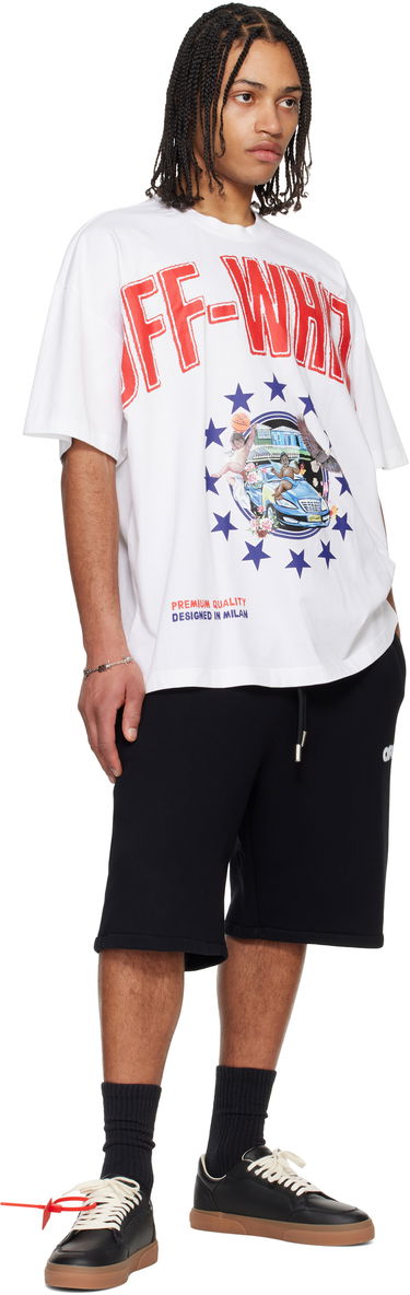 T-shirt Off-White Off-White Fresco Star Graphic T-Shirt Hvid | OMAA161S25JER0010120, 3